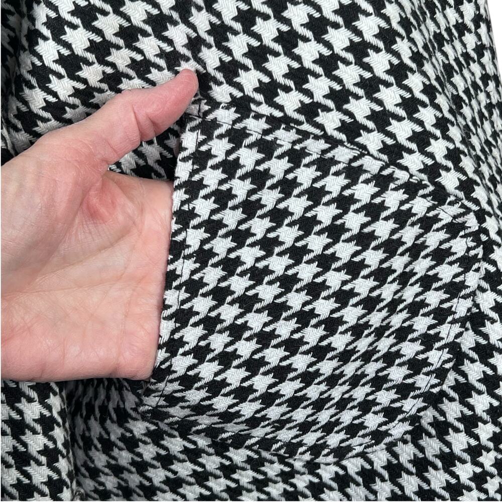 Lis Women’s Houndstooth Cashmere, Wool & Silk Blend Swing Coat Size Large NWT - Picture 5 of 15